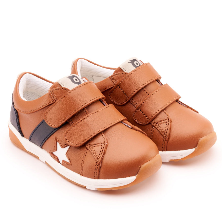 Old Soles Boy's and Girl's 2101 Track Squad Casual Shoes - Tan / Navy / Snow / White
