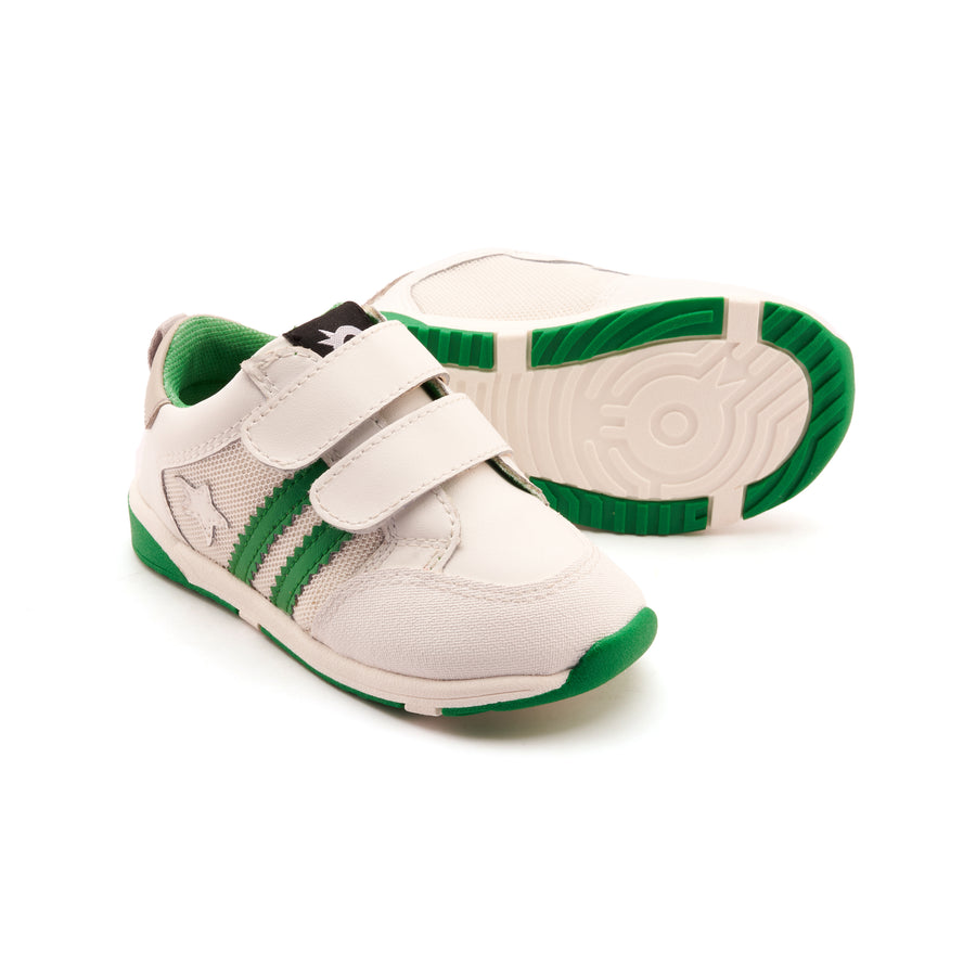 Old Soles Boy's Marvel Squad Casual Shoes - Snow / Neon Green / Gris