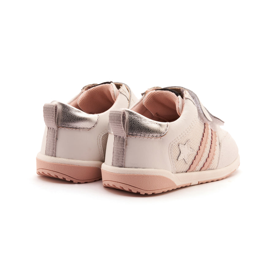 Old Soles Girl's Marvel Squad Casual Shoes - Snow / Powder Pink / Silver