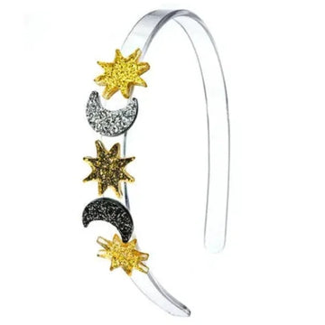 Lilies & Roses NY Celestial Glitter Star and Moon Headband