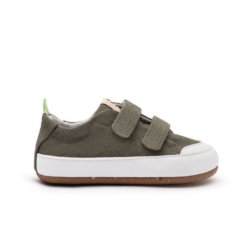 Tip Toey Joey Boy's and Girl's Bossy Green Sneakers - Verde Eco Canvas