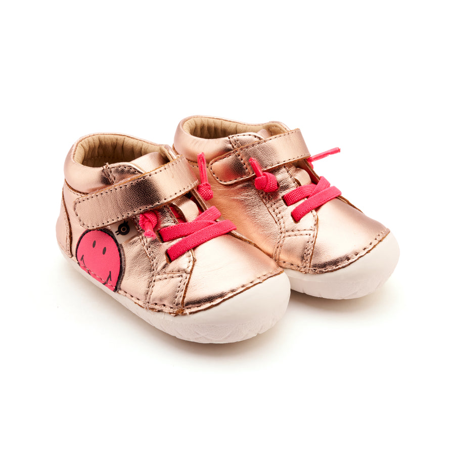 Old Soles Girl's Smiles Pave Casual Shoes - Copper / Fluro Pink