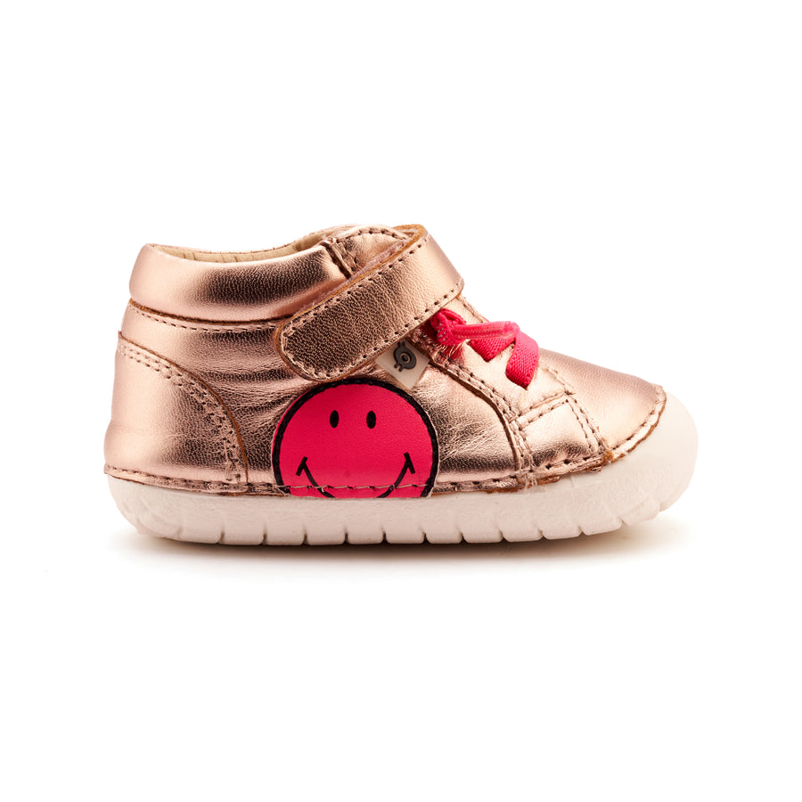 Old Soles Girl's Smiles Pave Casual Shoes - Copper / Fluro Pink