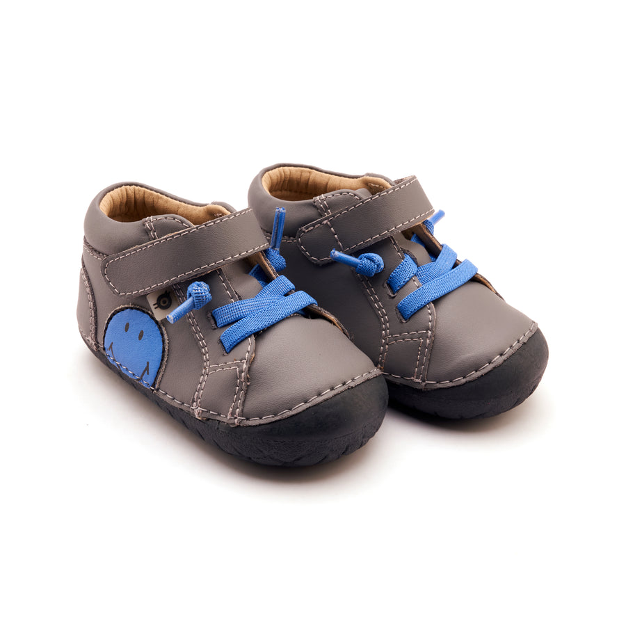 Old Soles Boy's Smiley Pave Casual Shoes - Shadow / Neon Blue
