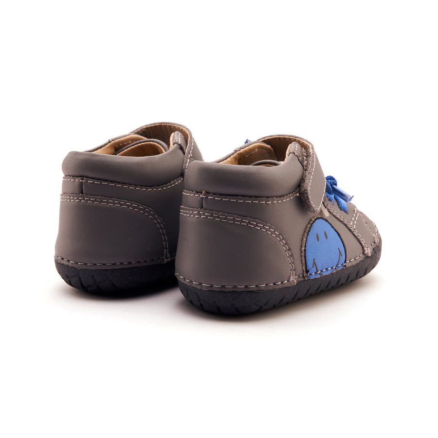 Old Soles Boy's Smiley Pave Casual Shoes - Shadow / Neon Blue