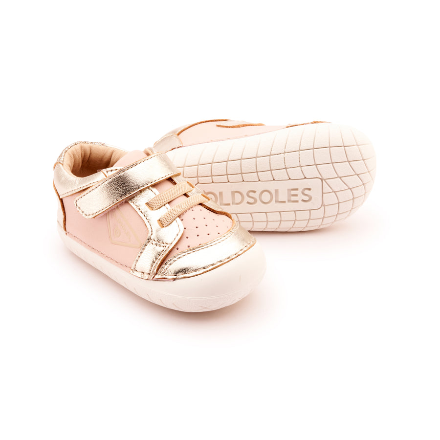 Old Soles Girl's 4094 Badge Pave Casual Shoes - Powder Pink / Gold / Glam Gold