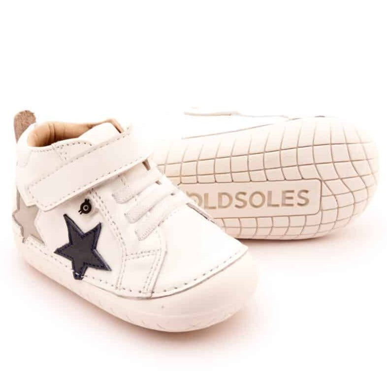 Old Soles Boy's 4098 Starstar Pave Casual Shoes - Snow / Navy / Gris