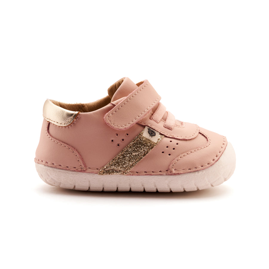 Old Soles Girl's Roady Pave Casual Shoes - Powder Pink / Glam Gold / Gold