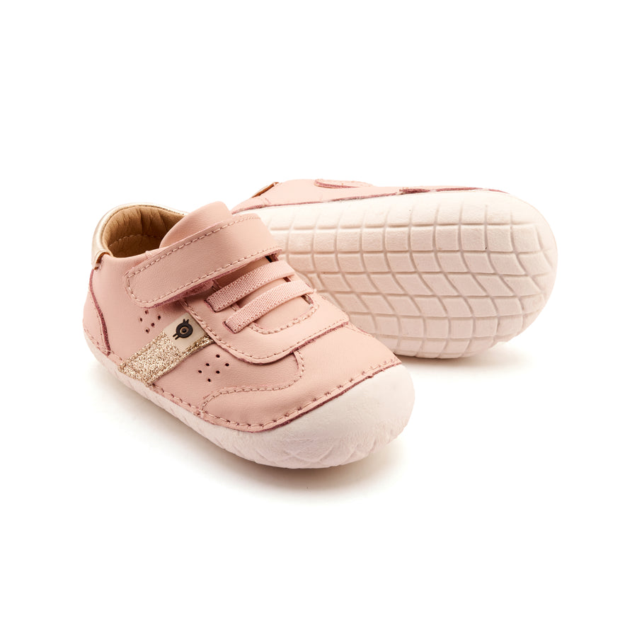 Old Soles Girl's Roady Pave Casual Shoes - Powder Pink / Glam Gold / Gold