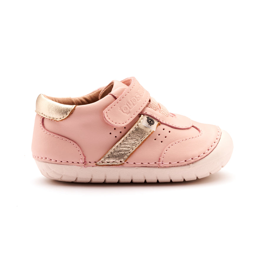 Old Soles Girl's 4100 Roady Pave Casual Shoes - Powder Pink / Gold / White Sole
