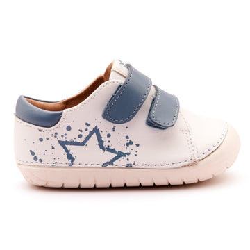 Old Soles Boy's and Girl's 4101 Pave Splash Casual Shoes - Snow / Indigo / White Sole