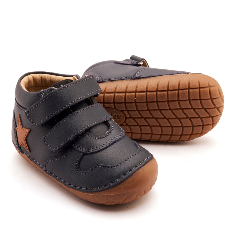 Old Soles Boy's Team Pave Casual Shoes - Navy / Tan