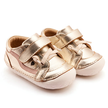 Old Soles Girl's Pave Squiggle Casual Shoes - Gold / Powder Pink