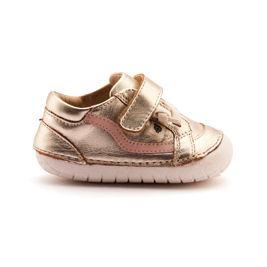 Old Soles Girl's Pave Squiggle Casual Shoes - Gold / Powder Pink