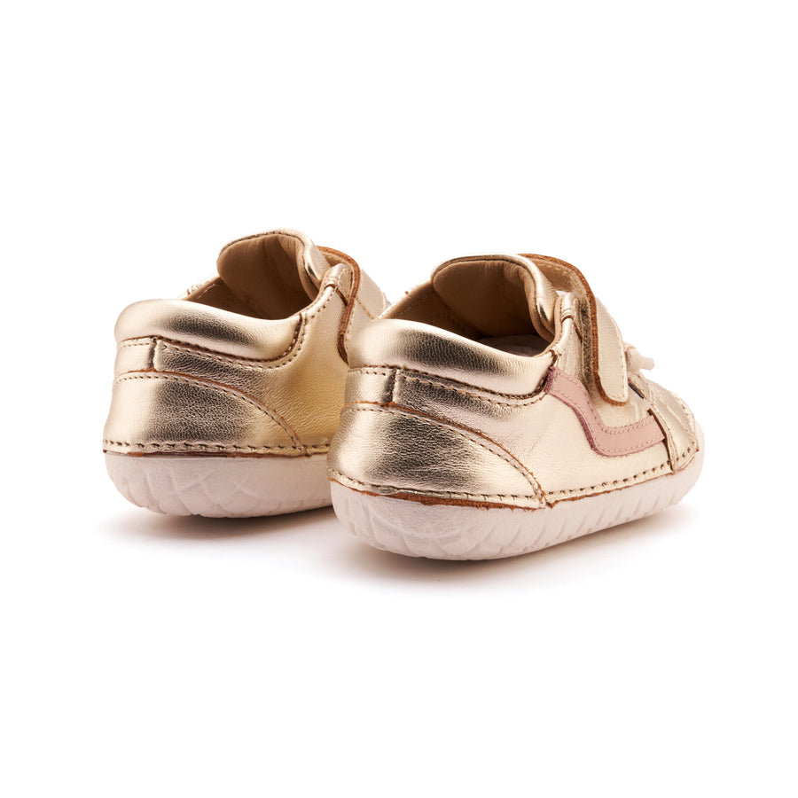 Old Soles Girl's Pave Squiggle Casual Shoes - Gold / Powder Pink