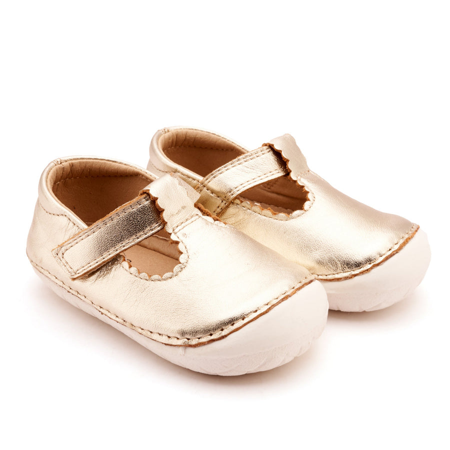 Old Soles Girl's Pave Classic-T Mary Jane Shoes - Gold / Snow