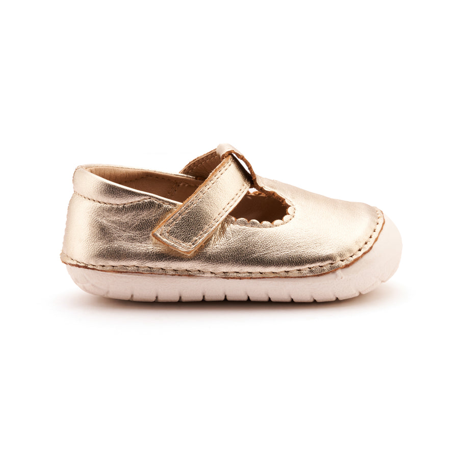 Old Soles Girl's Pave Classic-T Mary Jane Shoes - Gold / Snow