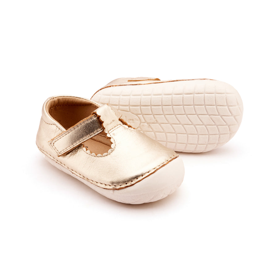 Old Soles Girl's Pave Classic-T Mary Jane Shoes - Gold / Snow