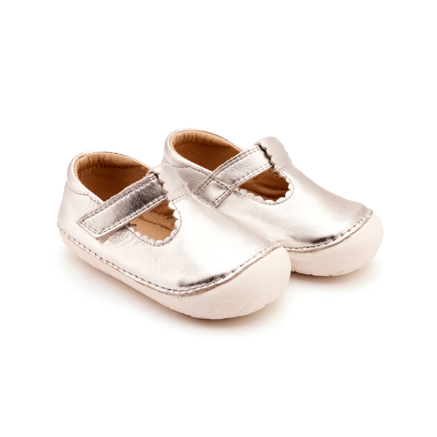 Old Soles Girl's Pave Classic-T Casual Shoes - Silver / Snow