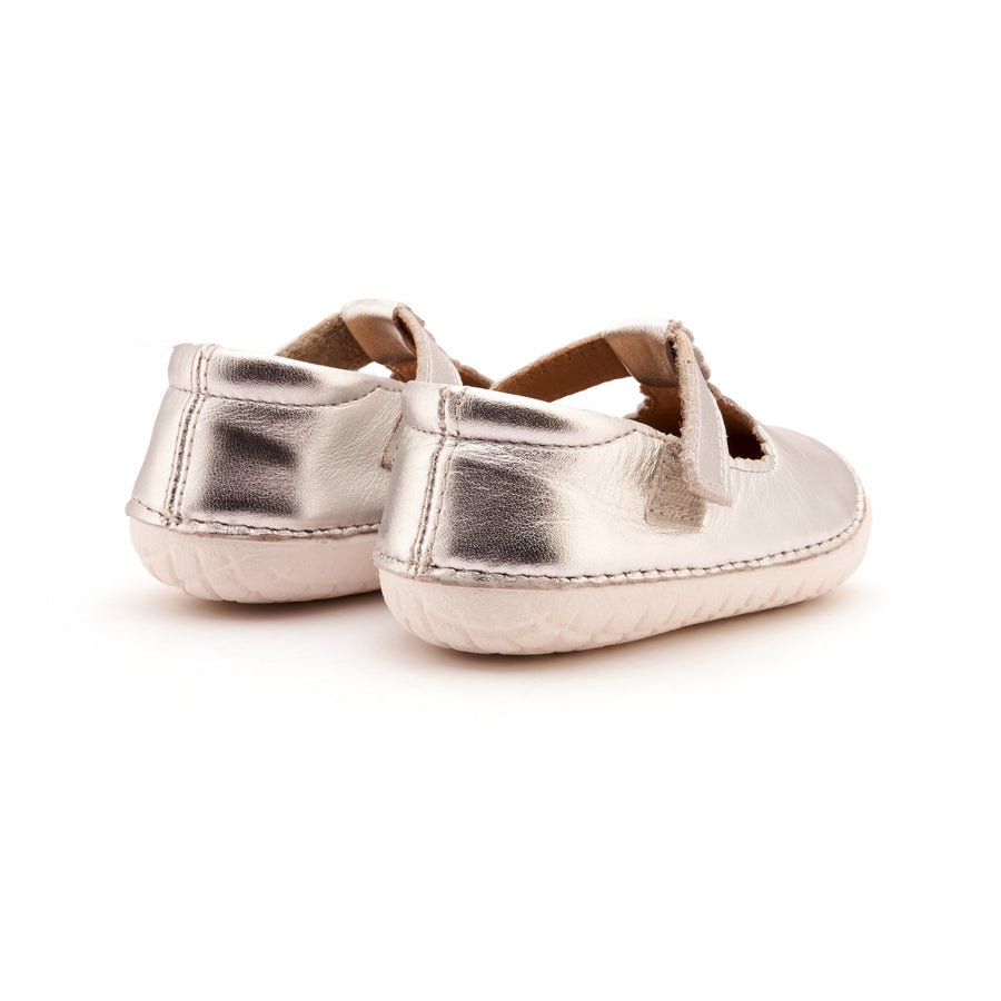 Old Soles Girl's Pave Classic-T Casual Shoes - Silver / Snow