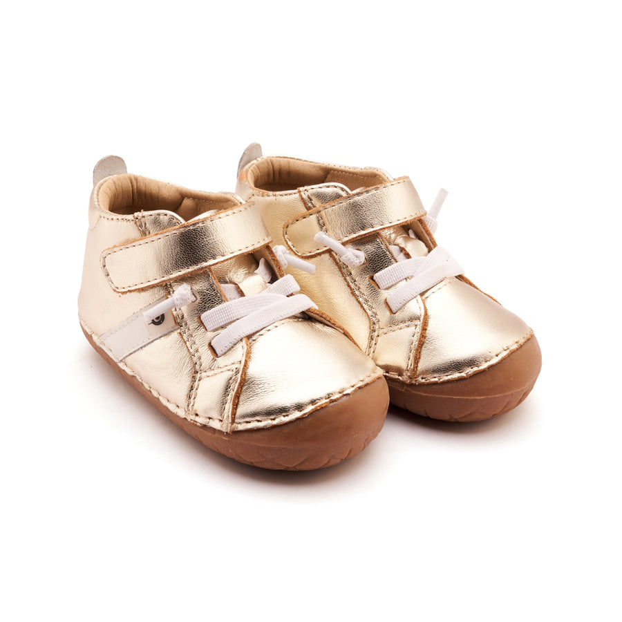 Old Soles Girl's and Boy's Roadway Pave Casual Shoes Gold Snow