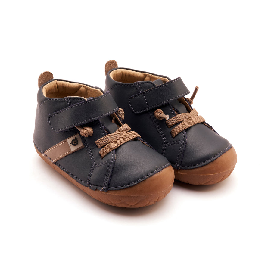 Old Soles Boy's Roadway Pave Casual Shoes - Navy / Taupe