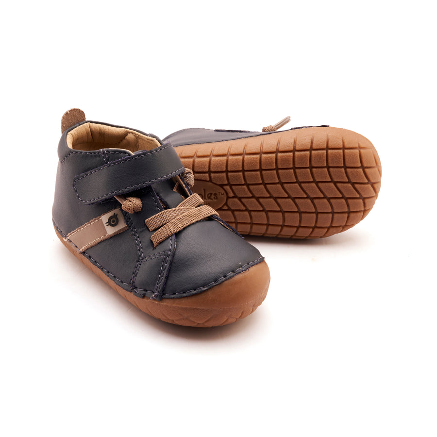 Old Soles Boy's Roadway Pave Casual Shoes - Navy / Taupe