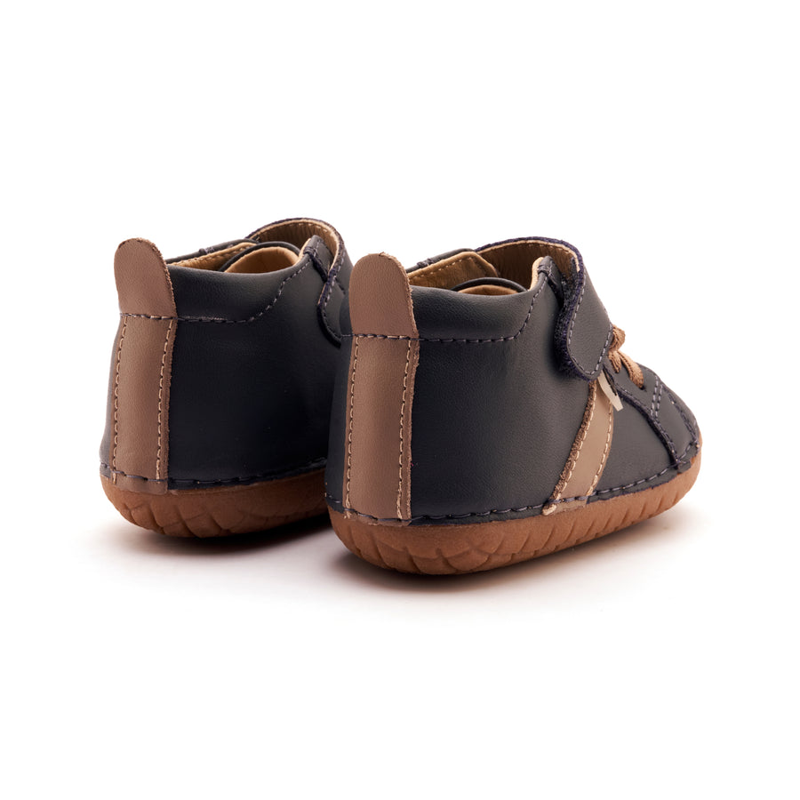 Old Soles Boy's Roadway Pave Casual Shoes - Navy / Taupe