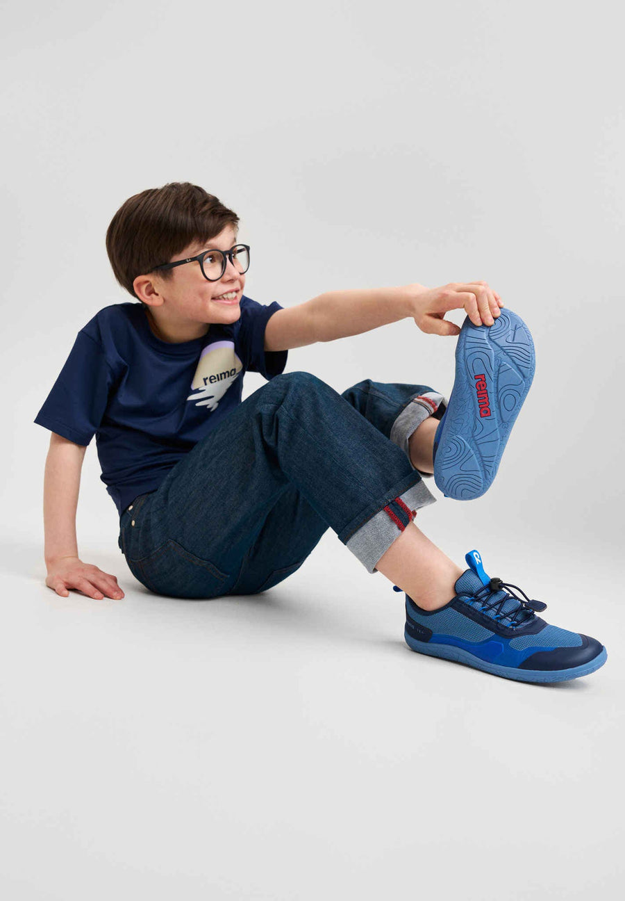 Reima Boy's and Girl's Reima Tec Waterproof Barefoot Shoes, Tallustelu - Blue Ocean