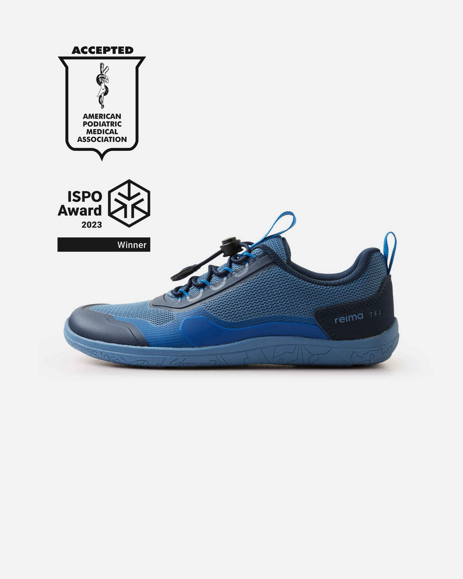 Reima Boy's and Girl's Reima Tec Waterproof Barefoot Shoes, Tallustelu - Blue Ocean