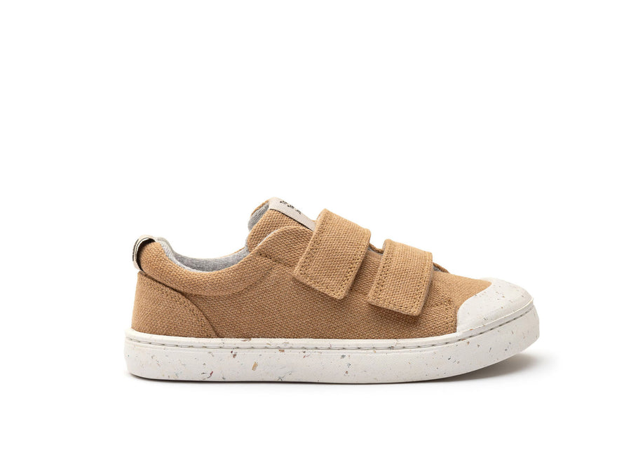 Tip Toey Joey Boy's and Girl's Ramp Green Sneakers - Natural Organic Canvas