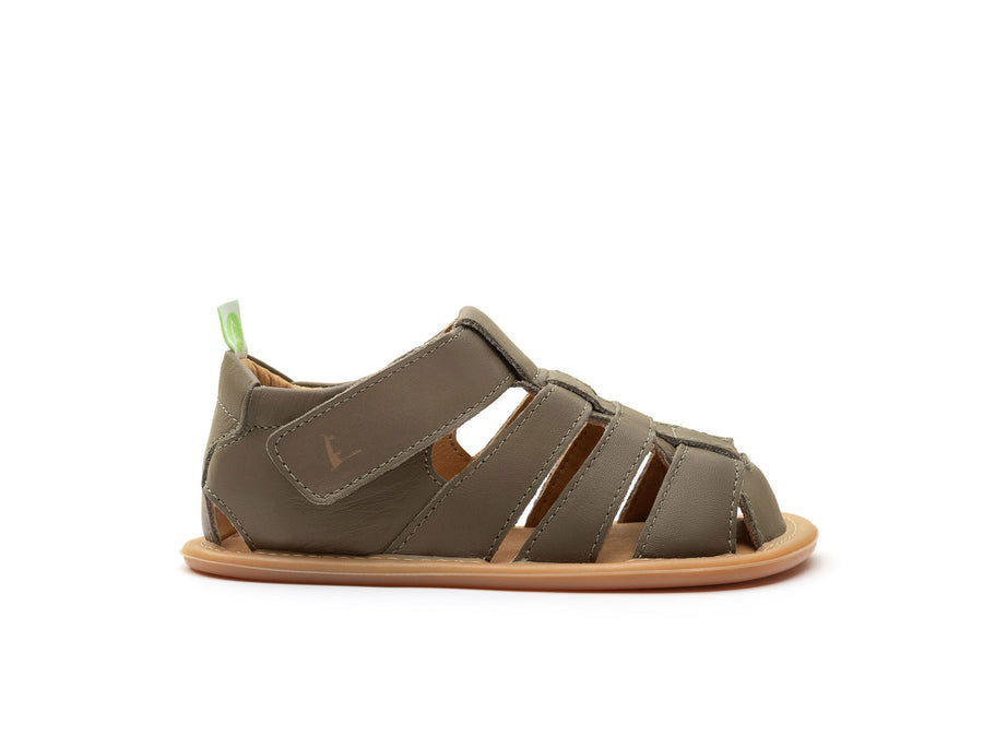 Tip Toey Joey Boy's and Girl's Sandy Sandals - Mineral Green / Tapioca