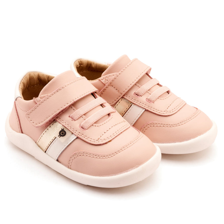 Old Soles Girl's Play Ground Casual Shoes - Powder Pink / Gold / Snow
