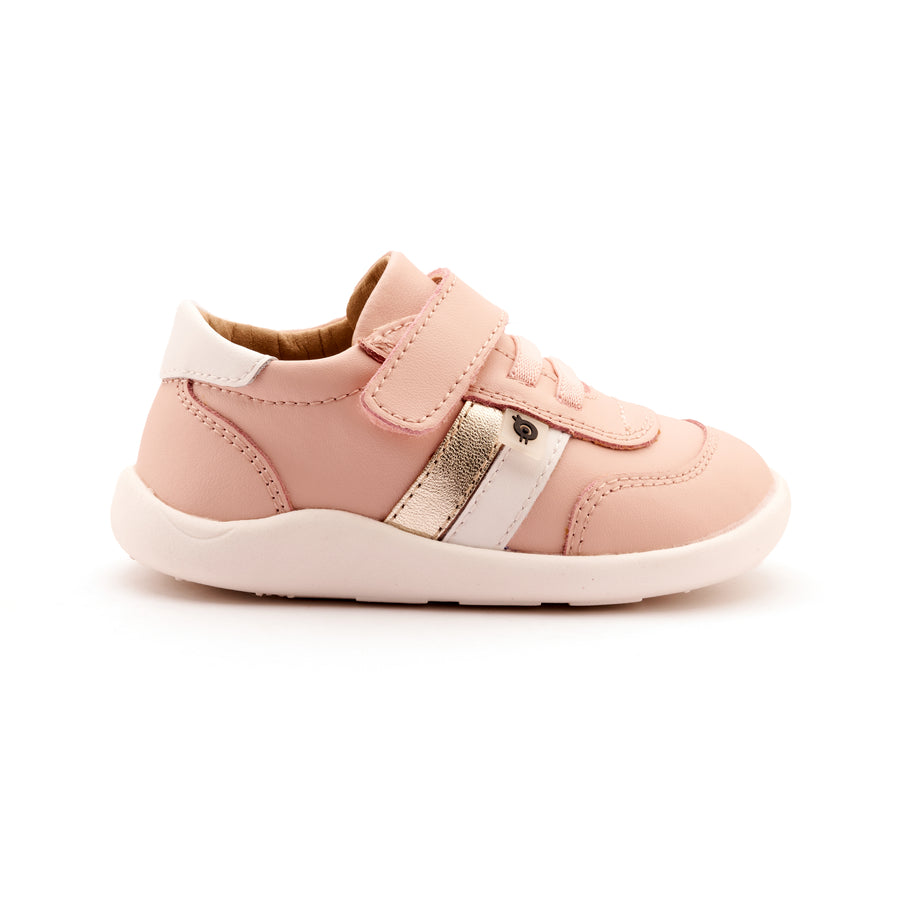 Old Soles Girl's Play Ground Casual Shoes - Powder Pink / Gold / Snow