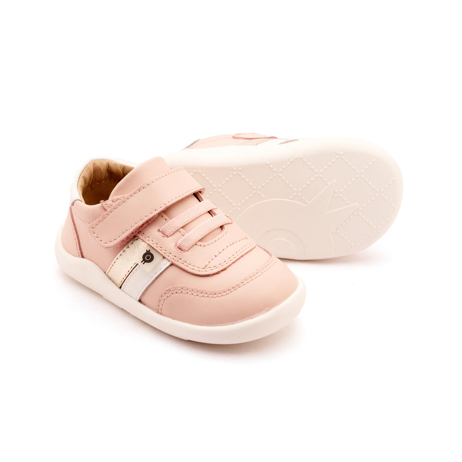 Old Soles Girl's Play Ground Casual Shoes - Powder Pink / Gold / Snow