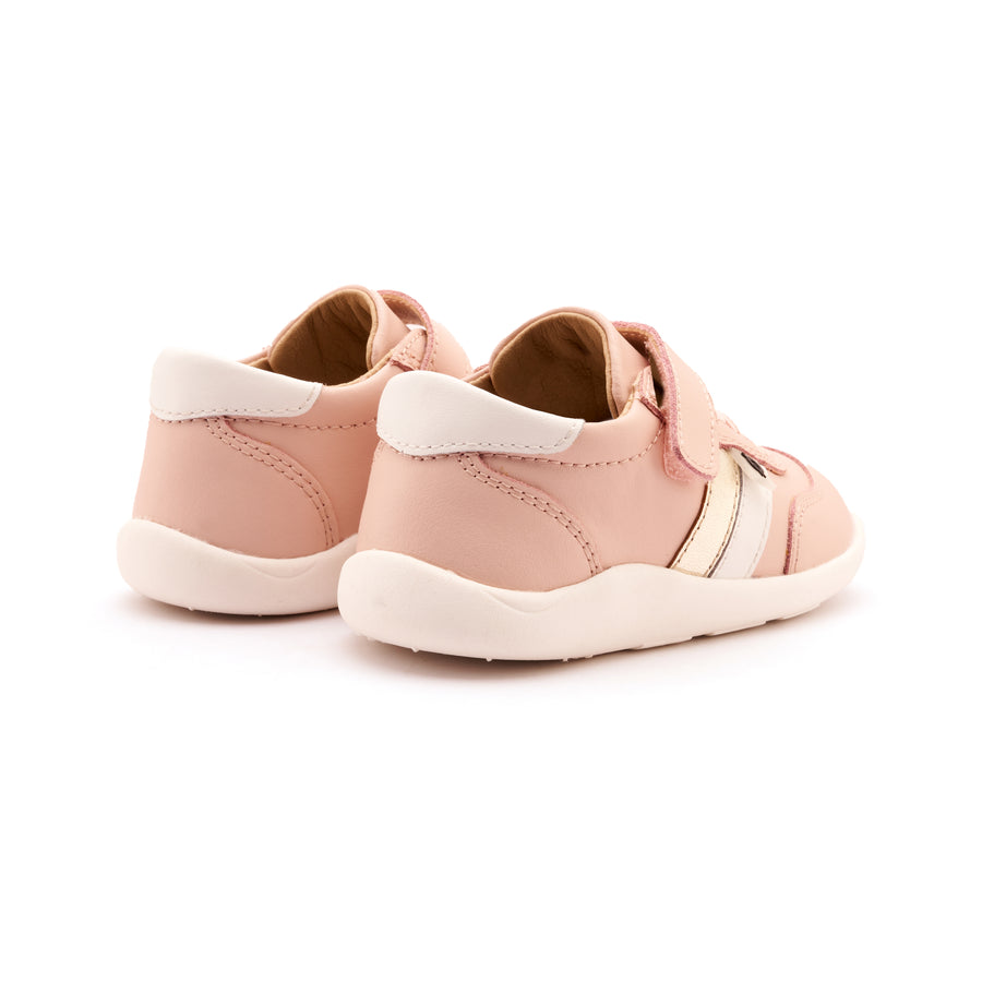 Old Soles Girl's Play Ground Casual Shoes - Powder Pink / Gold / Snow
