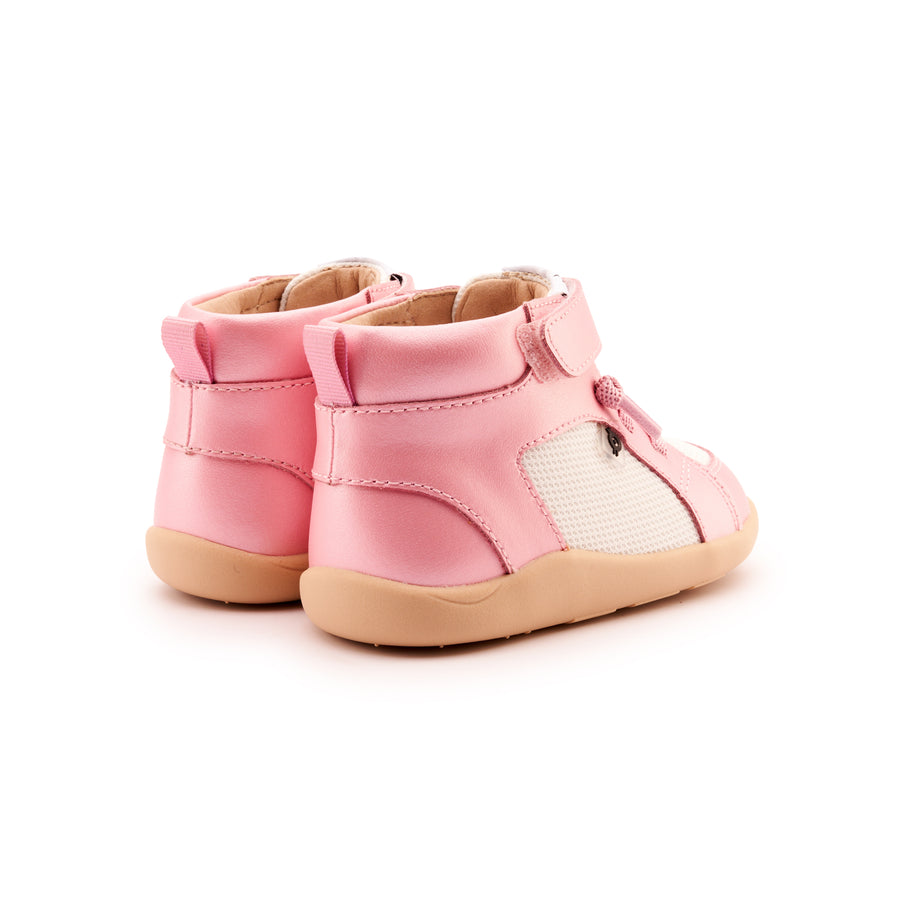 Old Soles Girl's 8045 Mainlander Casual Shoes - Pearlised Pink / White
