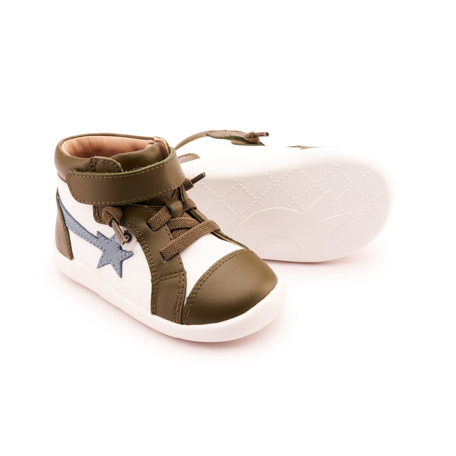 Old Soles Boy's and Girl's 8046 Ground Team Casual Shoes - Snow / Indigo / Militare