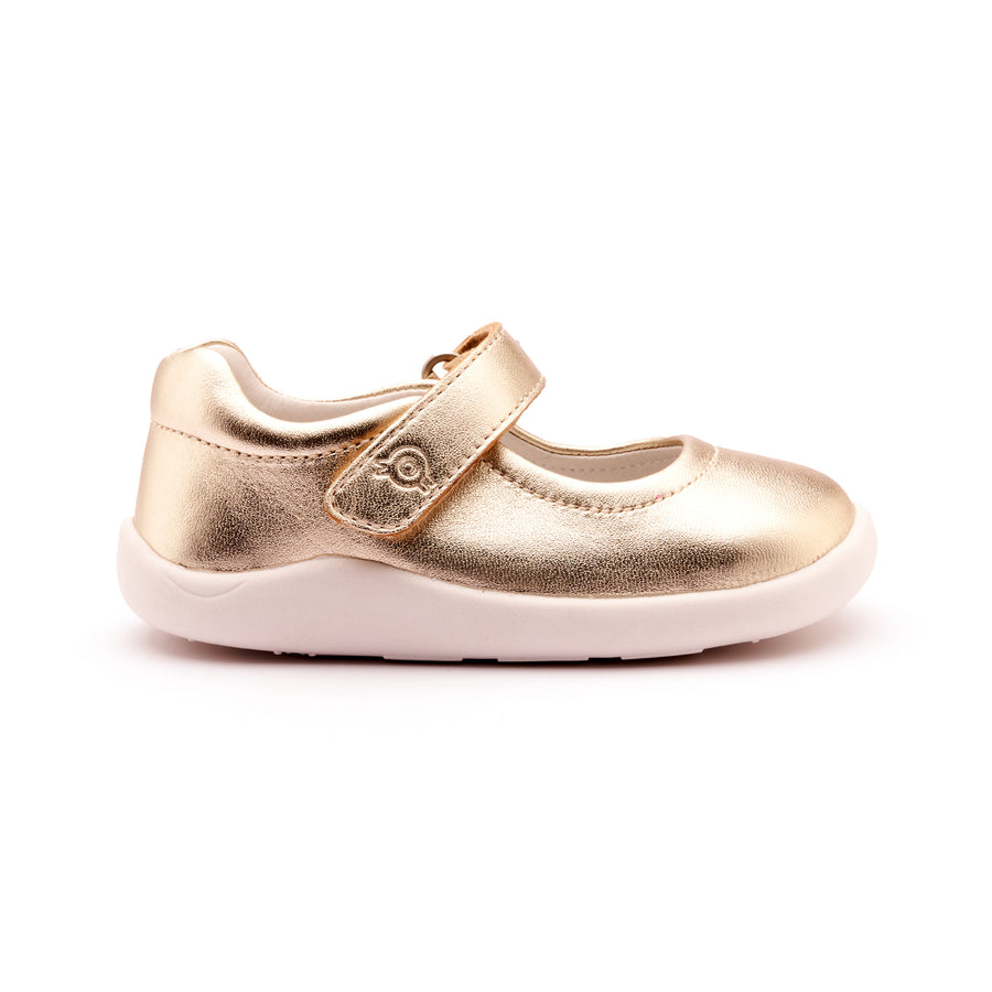 Old Soles Girl's 8052 Ground Jane Casual Shoes - Gold / White Sole