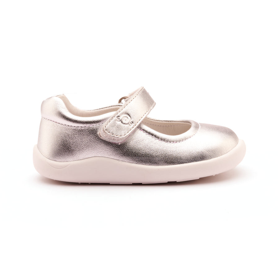 Old Soles Girl's 8052 Ground Jane Casual Shoes - Silver / White Sole