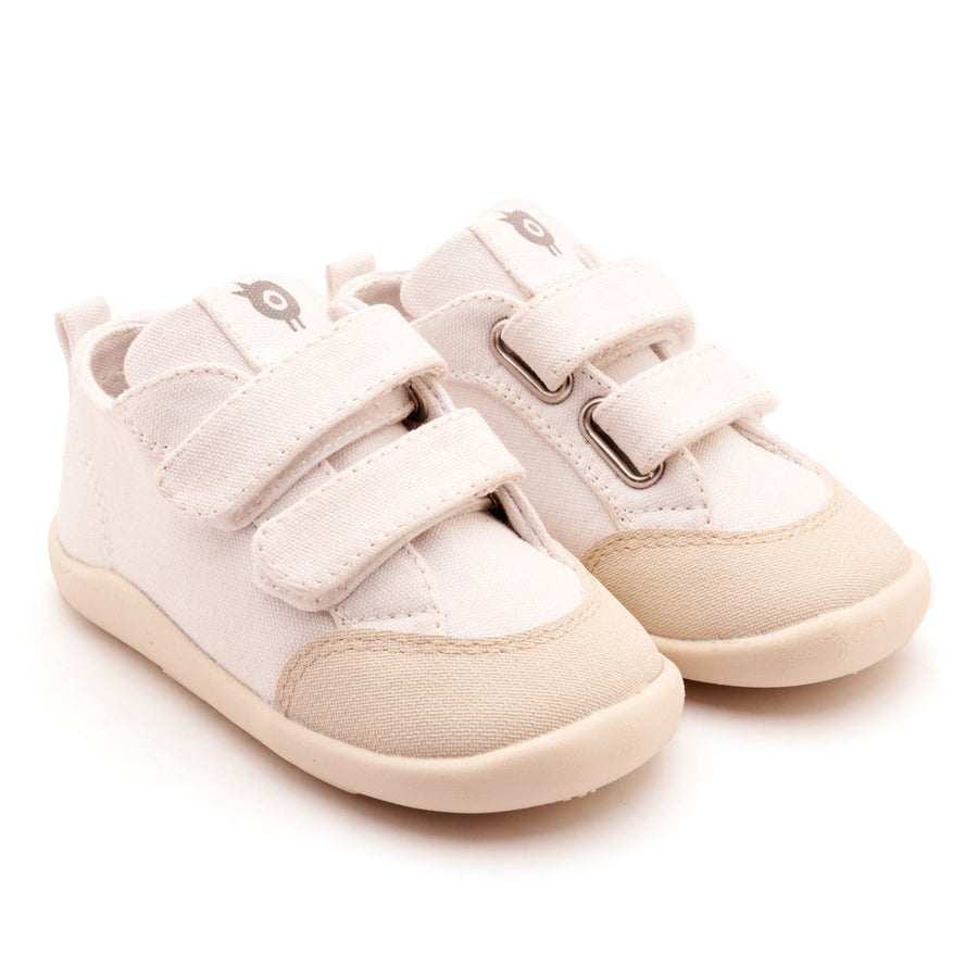 Old Soles Boy's and Girl's Salty Ground Casual Shoes - White Canvas