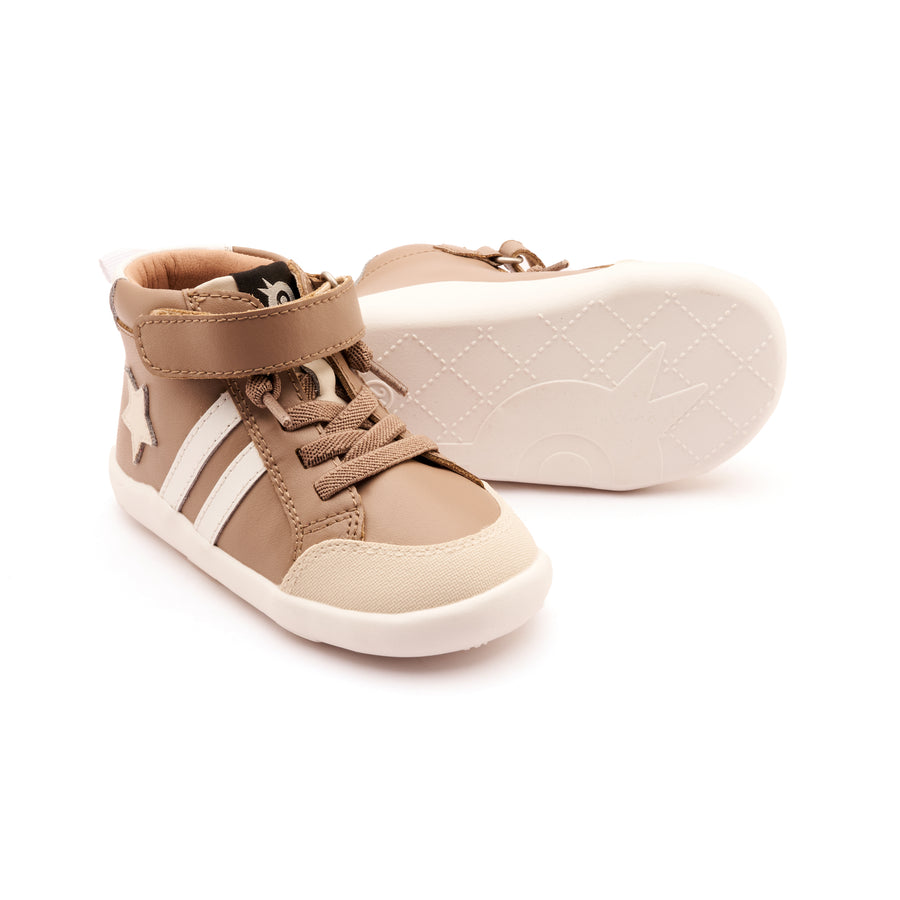 Old Soles Boy's and Girl's Boss Ground Casual Shoes - Taupe / Sporco / Snow