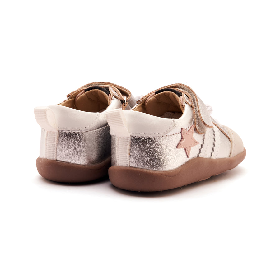 Old Soles Girl's WOS Ground Casual Shoes - Silver / Dalia / Snow