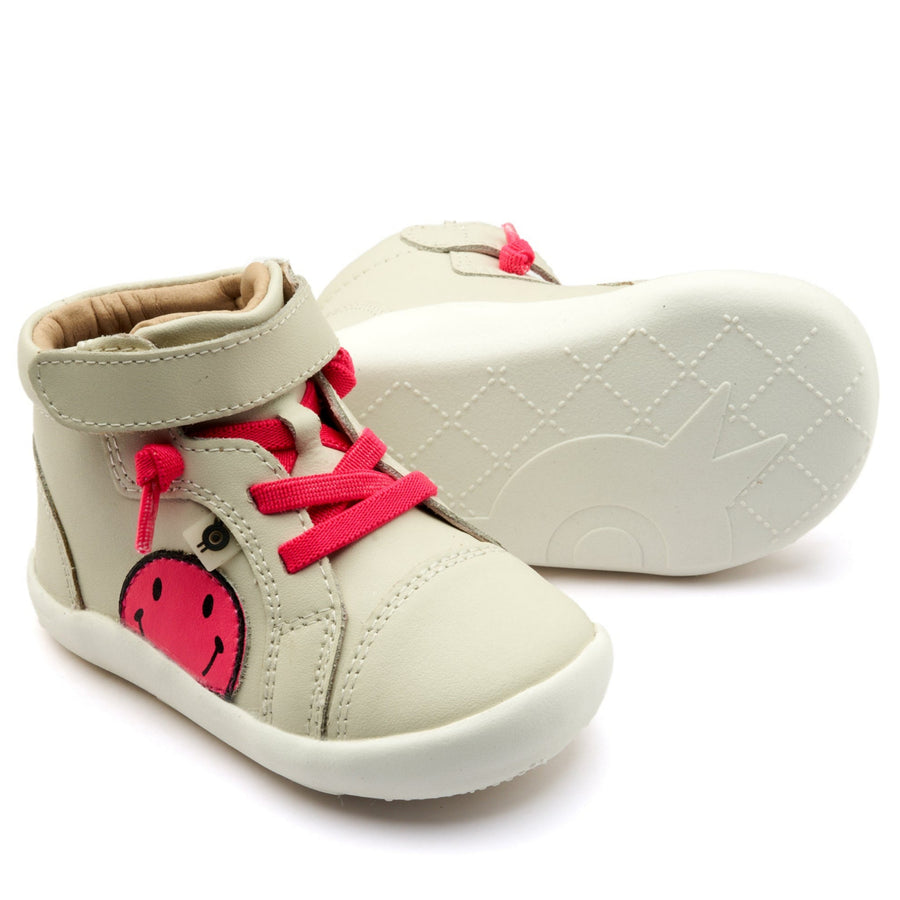 Old Soles Girl's and Boy's Smiley Ground Casual Shoes - Sporco / Fluro Pink
