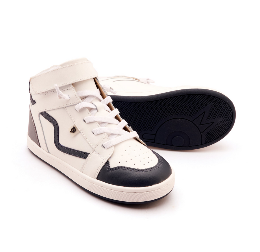 Old Soles Boy's Field Jump Casual Shoes - Snow / Shadow / Navy