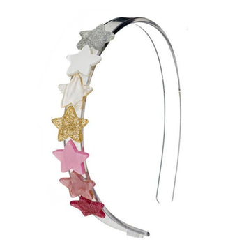 Lilies & Roses NY Mini Stars Pearlized Pink Headband