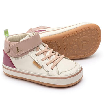 Tip Toey Joey Boy's And Girl's Alley Casual Shoes - Tapioca / Pink Dream