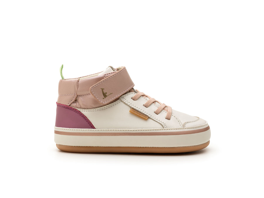 Tip Toey Joey Boy's And Girl's Alley Casual Shoes - Tapioca / Pink Dream