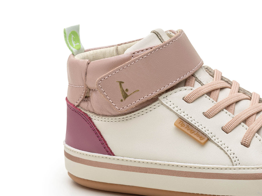 Tip Toey Joey Boy's And Girl's Alley Casual Shoes - Tapioca / Pink Dream