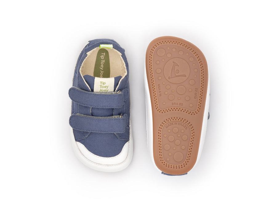 Tip Toey Joey Boy's Bossy Green Sneakers - Lona Azul Klein